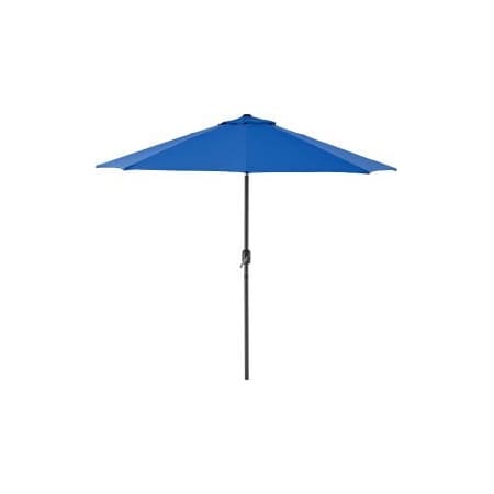 Outdoor Umbrella With Tilt Mechanism, Olefin Fabric, 8-1/2'W, Blue